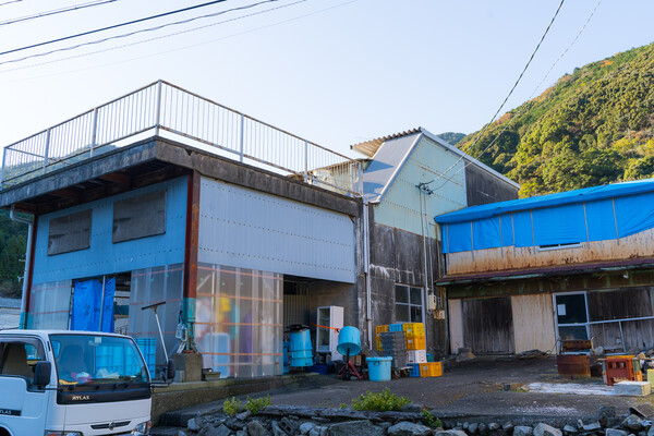 彼女たちの本拠地である熊野・二木島に構える魚の加工場