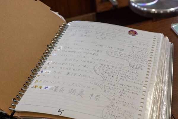 りりちゃんがビーチクリーン初日に書いた、作文用のメモ